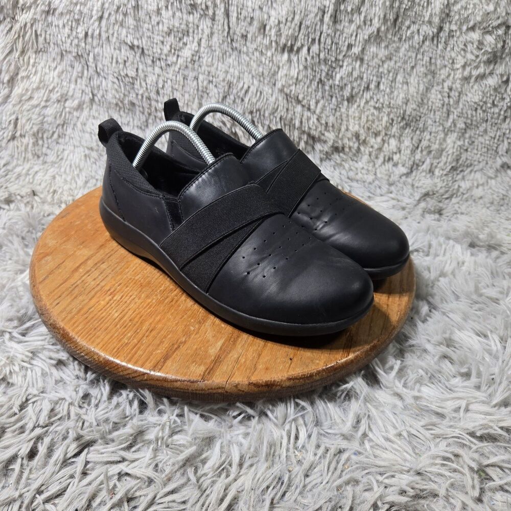 Alegria Black Chunky Loafers "Sav" Womens Size 10.5-11 EU 41 Strappy Comfy Flats